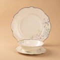מערכת אוכל 18 חלקים Lily לילך קוטר 28/18/22 ס"מ New Bone China