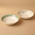 סט 2 קערות סלט עגול Alberta ירוק/אפור קוטר 23 ס"מ New Bone China