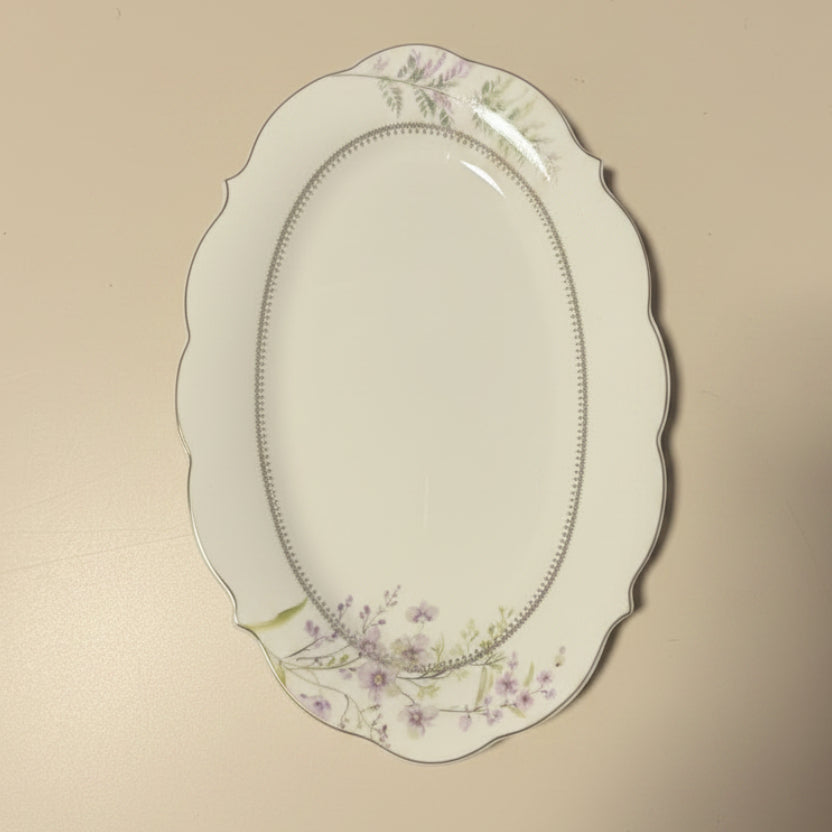 סט 2 מגשים אובליים אורכים 35/30 ס"מ Lily לילך New Bone China
