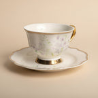 Lily לילך 180 מ"ל New Bone China  כוס תה/קפה+ תחתית