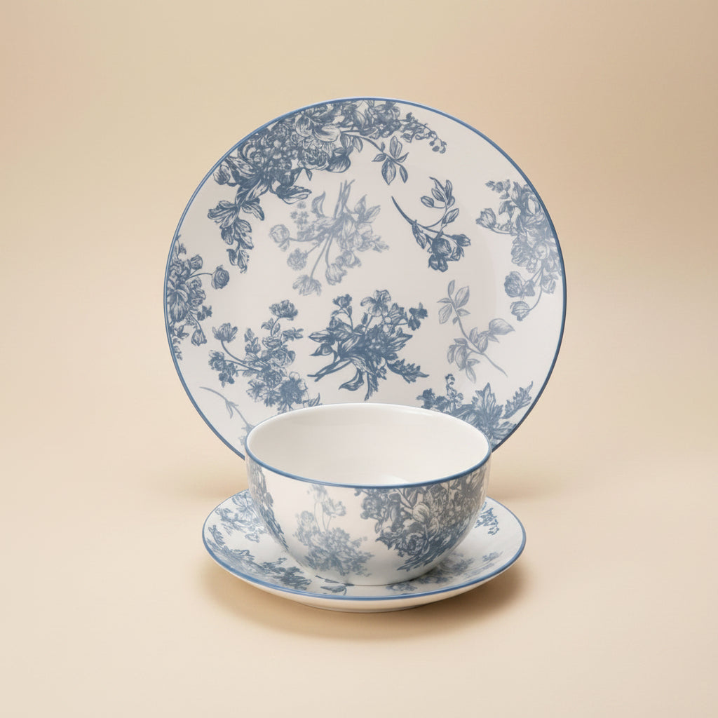 colette blue מערכת אוכל 18 חלקים